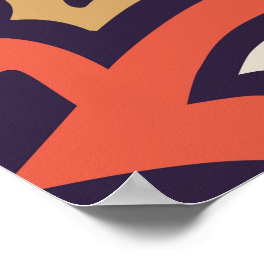 Naadloos patroon met graffiti-krommingsvormen. Men Poster (Hoek)