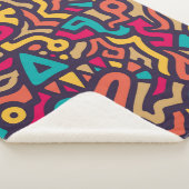 Naadloos patroon met graffiti-krommingsvormen. Men Sherpa Deken (3/4)