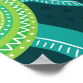 Naadloos patroon met groene sierschildpadden. Zee Poster (Hoek)