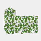 Naadloos patroon met groene theebladeren bedankdoosjes (Uitgevouwen)