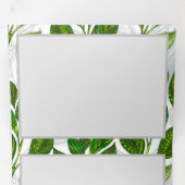 Naadloos patroon met groene theebladeren drieluik wenskaart (Binnenzijde eerst)
