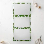 Naadloos patroon met groene theebladeren drieluik wenskaart (Binnen)