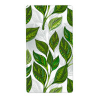 Naadloos patroon met groene theebladeren