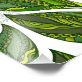 Naadloos patroon met groene theebladeren foto afdruk (Hoek)