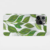 Naadloos patroon met groene theebladeren iPhone hoesje (Achterkant horizontaal)