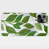 Naadloos patroon met groene theebladeren iPhone hoesje (Achterkant horizontaal)