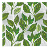 Naadloos patroon met groene theebladeren kubus (Voorkant)