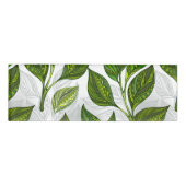 Naadloos patroon met groene theebladeren naambadge (Voorkant)