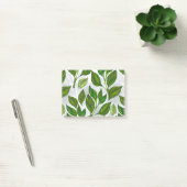 Naadloos patroon met groene theebladeren post-it® notes (Kantoor)