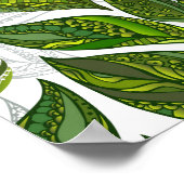 Naadloos patroon met groene theebladeren poster (Hoek)