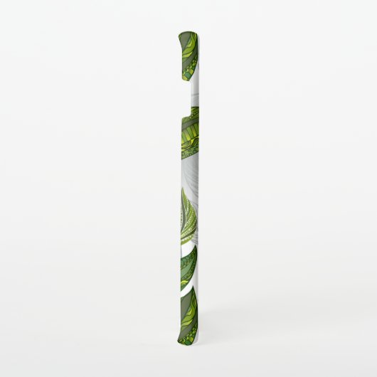 Naadloos patroon met groene theebladeren samsung galaxy hoesje (Rechterkant)