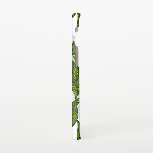 Naadloos patroon met groene theebladeren samsung galaxy hoesje (Linkerkant)