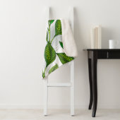 Naadloos patroon met groene theebladeren sherpa deken (In situ)