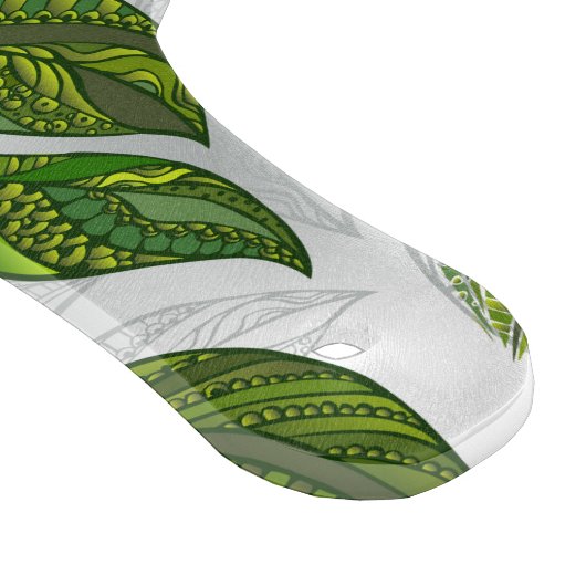 Naadloos patroon met groene theebladeren snijplank (Hoek)