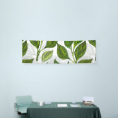 Naadloos patroon met groene theebladeren spandoek (Beurs)