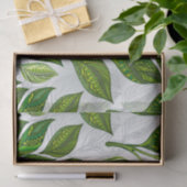 Naadloos patroon met groene theebladeren tissuepapier (Geschenk)