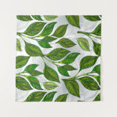 Naadloos patroon met groene theebladeren wandkleed (Voorkant (horizontaal))