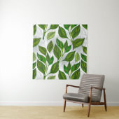 Naadloos patroon met groene theebladeren wandkleed (In situ)