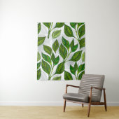 Naadloos patroon met groene theebladeren wandkleed (In situ)