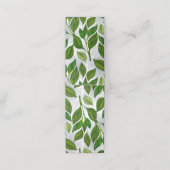 Naadloos patroon met groene theelbladeren afsprakenkaart (Buitenkant ongevouwen)
