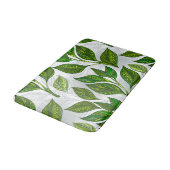 Naadloos patroon met groene theelbladeren badmat (Gekanteld)