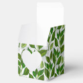 Naadloos patroon met groene theelbladeren bedankdoosjes (Geopend)
