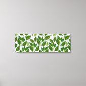 Naadloos patroon met groene theelbladeren canvas afdruk (Voorkant)