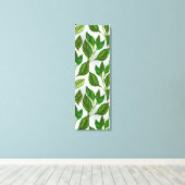Naadloos patroon met groene theelbladeren canvas afdruk (Insitu (Houten vloer))