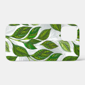 Naadloos patroon met groene theelbladeren Case-Mate iPhone case (Achterkant (horizontaal))