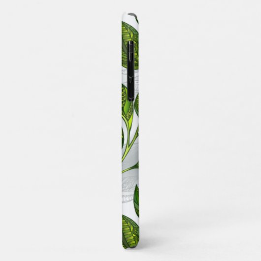 Naadloos patroon met groene theelbladeren Case-Mate iPhone case (Achterkant/links)