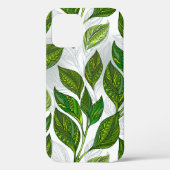 Naadloos patroon met groene theelbladeren Case-Mate iPhone case (Achterkant)