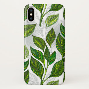 Naadloos patroon met groene theelbladeren Case-Mate iPhone case