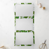 Naadloos patroon met groene theelbladeren drieluik aankondiging (Binnen)