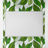 Naadloos patroon met groene theelbladeren drieluik programma (Binnenkant midden)