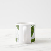 Naadloos patroon met groene theelbladeren espresso kop (Achterkant)