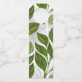 Naadloos patroon met groene theelbladeren flessenhanger (Voorkant)
