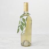 Naadloos patroon met groene theelbladeren flessenhanger (Schuin)