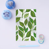 Naadloos patroon met groene theelbladeren flyer (Enkel)