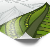 Naadloos patroon met groene theelbladeren foto afdruk (Hoek)