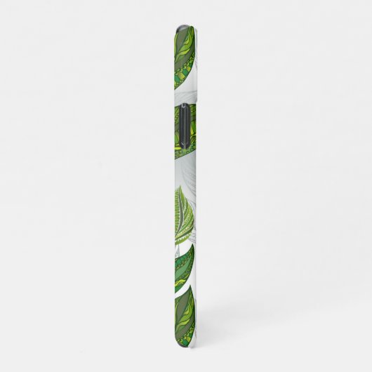 Naadloos patroon met groene theelbladeren iPhone hoesje (Rechterkant)