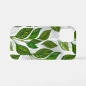 Naadloos patroon met groene theelbladeren iPhone hoesje (Achterkant horizontaal)