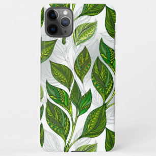 Naadloos patroon met groene theelbladeren iPhone 11Pro max hoesje