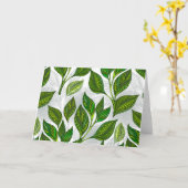 Naadloos patroon met groene theelbladeren kaart (Gele Bloem)