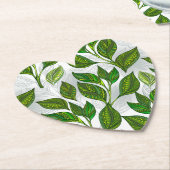 Naadloos patroon met groene theelbladeren kartonnen onderzetters (Gekanteld)