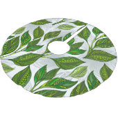 Naadloos patroon met groene theelbladeren kerstboom rok (Gekanteld)