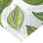 Naadloos patroon met groene theelbladeren korte tafelloper (Hoek)