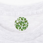 Naadloos patroon met groene theelbladeren labels (Aangebracht)