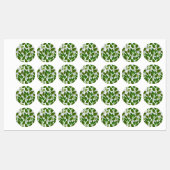 Naadloos patroon met groene theelbladeren labels (Vel)