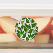 Naadloos patroon met groene theelbladeren labels (Aangebracht)