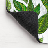 Naadloos patroon met groene theelbladeren muismat (Hoek)